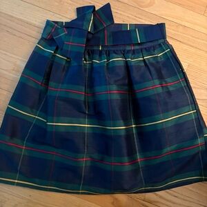 Crown & Ivy Tartan A-Line Skirt in Blue and Green